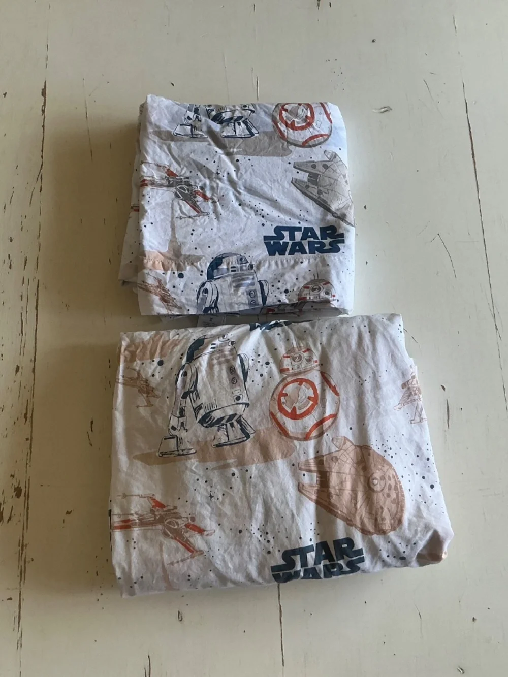 Pottery Barn Kids || Star Wars Droid C3PO BB-8 Flat & Fitted FULL Sheets
